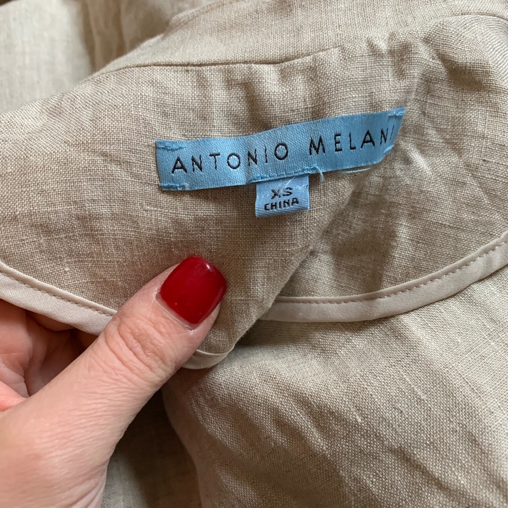 ANTONIO MELANI Vest 100% linen beach cover up - Picture 4 of 6